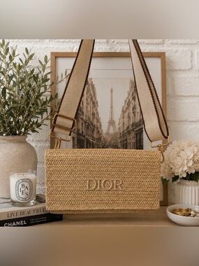 Dior Woven Beauty Bag gwp/vip item 9.5"x 5.5"